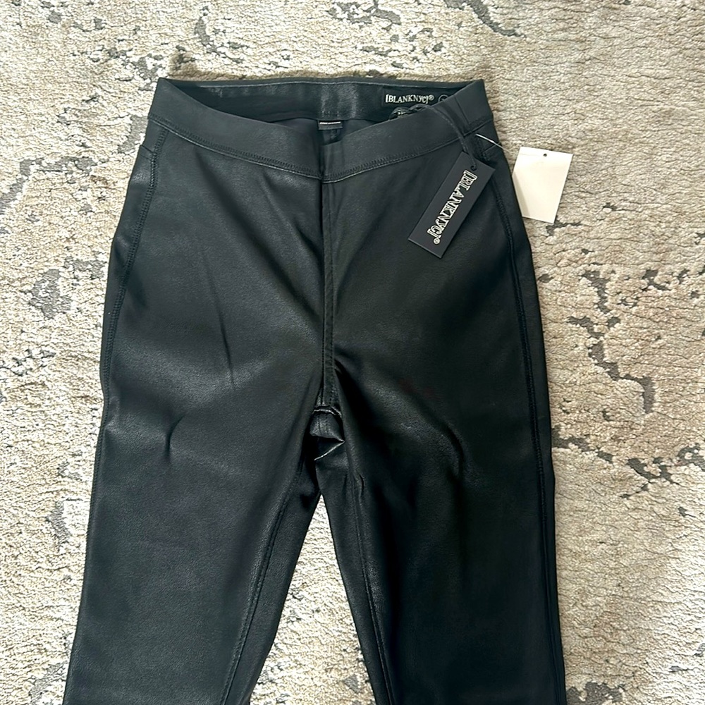 BLANK NYC black faux leather leggings size 24